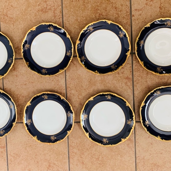 Vintage 8 Reichenbach Echo Kobalt Blue/Gold Plates - Picture 11 of 15